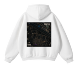 Pullover “Sarthe Maps” Printed Graphic Hoodie Unisex - 100% Cotton