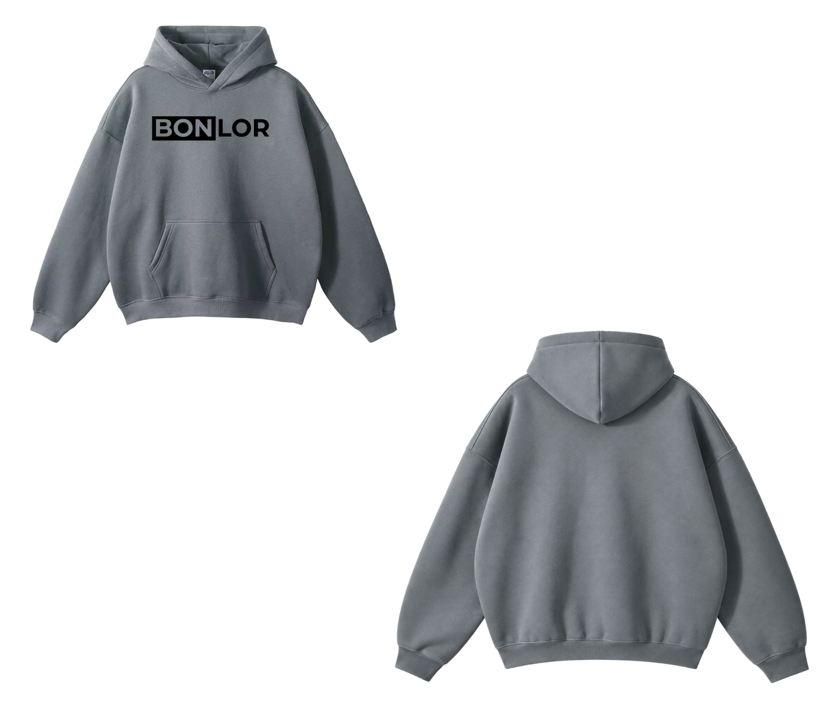 Pullover BONLOR Printed Logo Hoodie Unisex - 100% Cotton