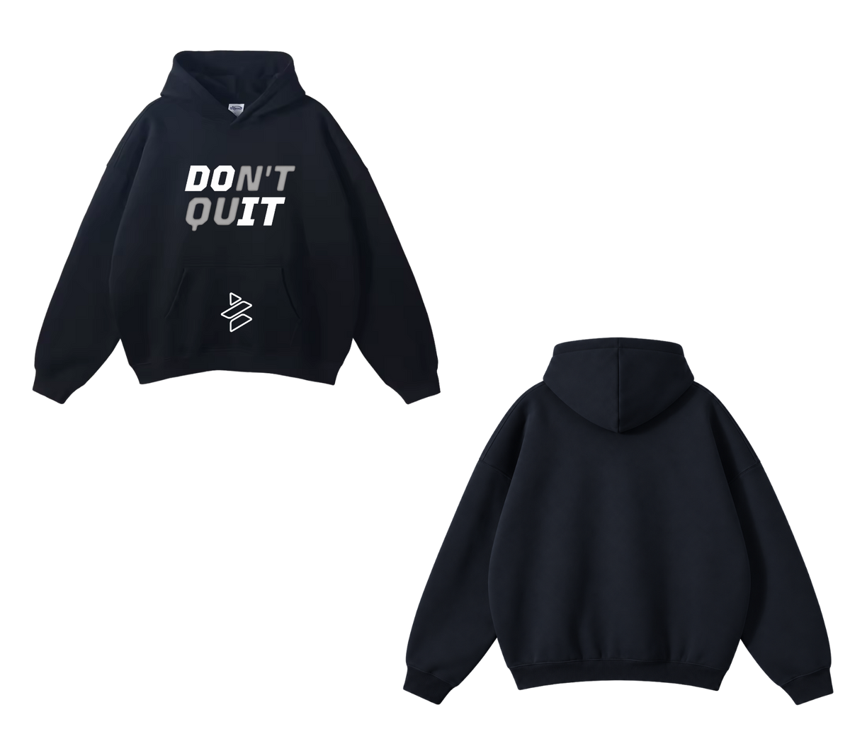 Pullover “Don’t Quit” Printed Graphic Hoodie Unisex - 100% Cotton