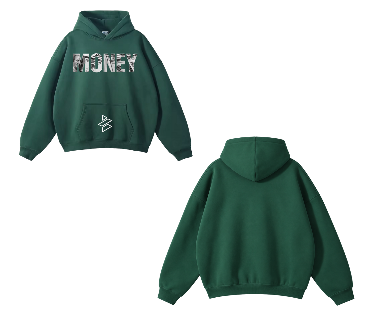 Pullover “Money” Printed Graphic Hoodie Unisex - 100% Cotton