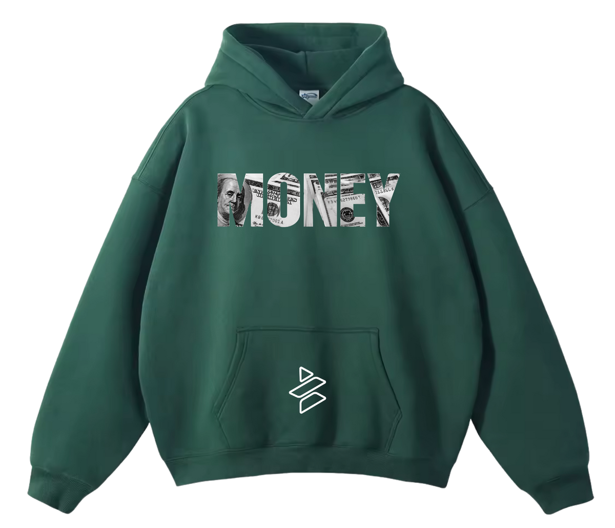 Pullover “Money” Printed Graphic Hoodie Unisex - 100% Cotton