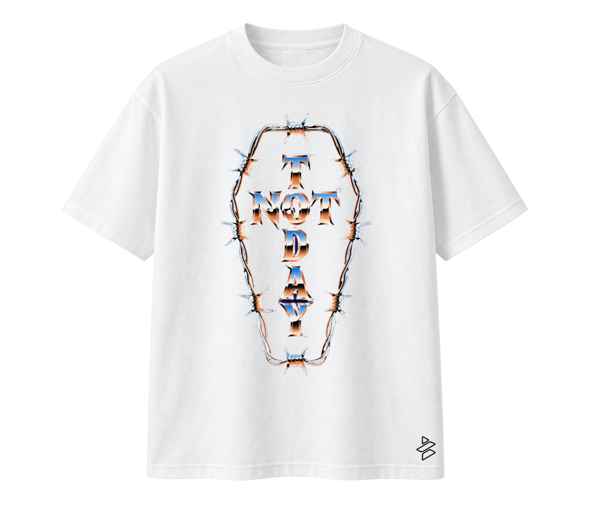 Oversized “Not today” Printed Graphic T-Shirt Unisex - 100% Cotton