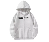 Zip-Up BONLOR Printed Logo Hoodie Unisex (Center Chest) - 100% Cotton