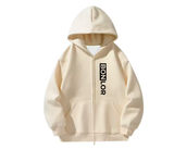 Zip-Up BONLOR Printed Logo Hoodie Unisex (Left Chest) - 100% Cotton
