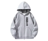 Zip-Up BONLOR Printed Logo Hoodie Unisex (Left Chest) - 100% Cotton